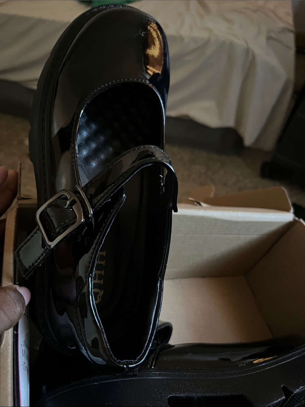 Mary Jane Black Patent Mary Jane Heels